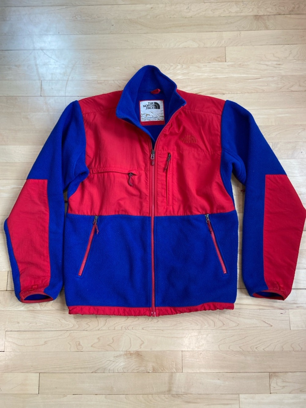 EUC The North Face Denali Custom designed men’s medium Blue Red color
